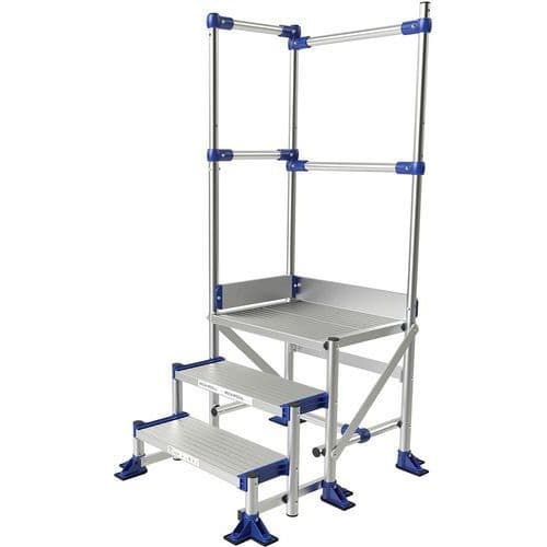 Aluminium platform Meca Modul - 2 relingen - Tubesca-Comabi