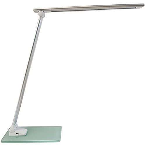 Led-bureaulamp Poppy wit/metaalgrijs - Unilux