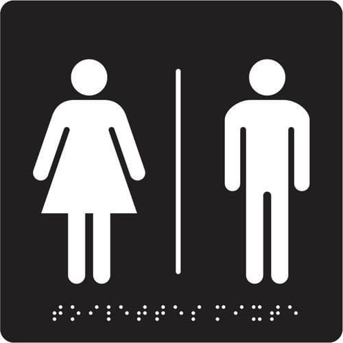 Braillebord - genderneutraal toilet - Pavo