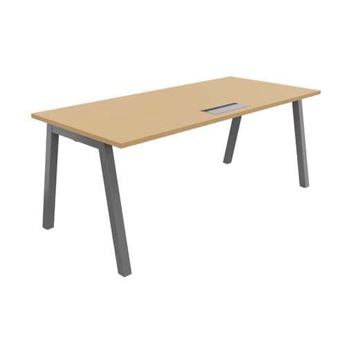 Bureau recht, Partage diepte 80 cm met Top access