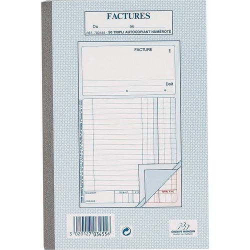 Factuurblok 148 x 210 100 pagina's - Manifold