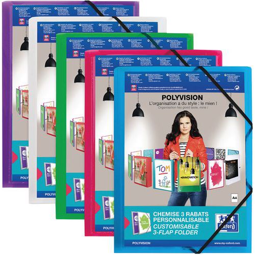 Elastomap polyvision A4 assorti - 20 stuks - Oxford