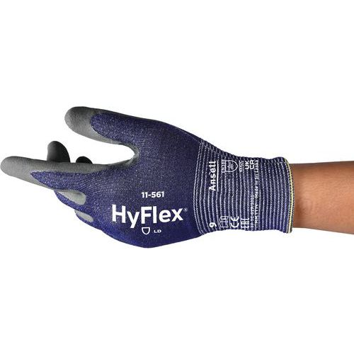 Ergon. handsch. met snijbesch. HyFlex® 11-561 - Ansell