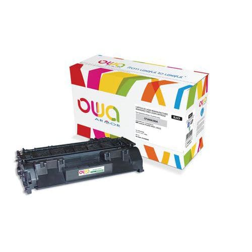 Toner standaard capaciteit geschikt voor HP 80A Black - OWA