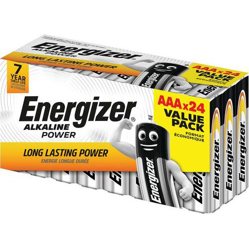 Alkalinebatterij Power AAA/LR03 Value Box - set van 24 - Energizer