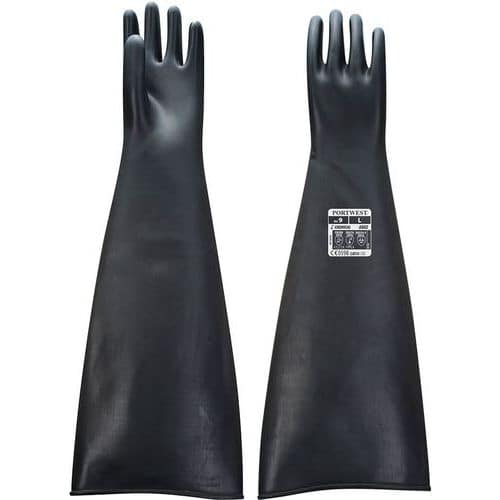 Handschoen rubber Latex zwaargewicht A803 Portwest