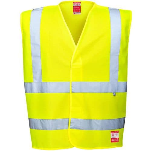 Vest Antistatisch en vlamvertragend Hi-Vis FR71 Geel Portwest