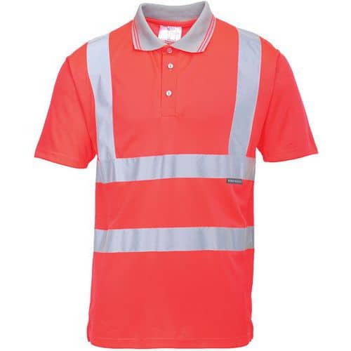 Polo Korte Mouw Hi-Vis Rood S477 Portwest