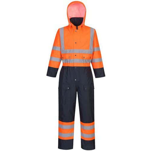 Overall Tweekleuren Hi-Vis Gevoerd Blauw/oranje S485 Portwest