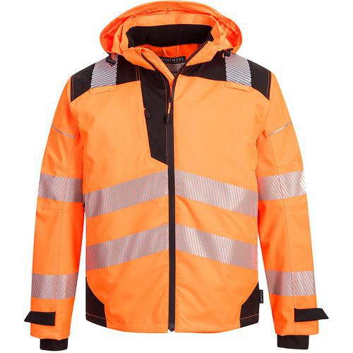 Regenjas PW3 Extreme Breathable PW360 Zwart/oranje Portwest