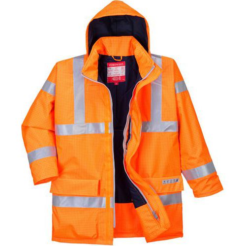 Regenjack FR Bizflame Ademend Antistatisch Hi-Vis S778 Oranje Portwest