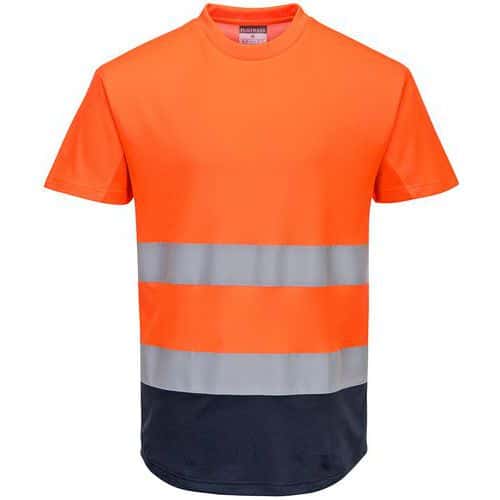 T-shirt Tweekleurig Mesh Blauw/oranje C395 Portwest