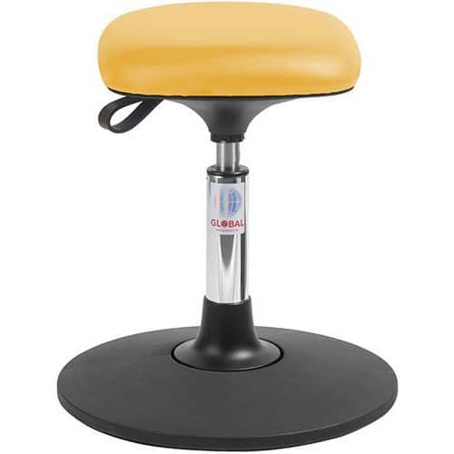 Werkkruk Sway laag model Tetra imitatieleer - Global Professional Seating