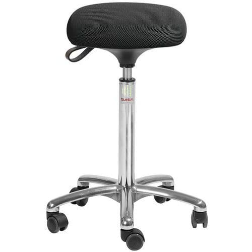 Kruk alu50 model met hoge zitting Tetra, 3D stof - Global Professional Seating