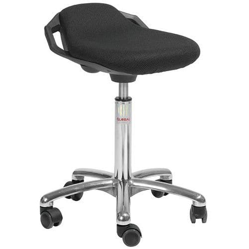 Kruk alu50 medium zitting Space stof 3D - Global Professional Seating