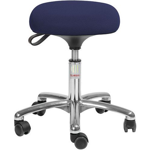 Kruk alu50 laag model zitting Tetra stof 3D - Global Professional Seating