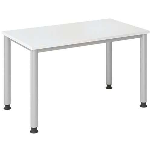 Recht bureau met ronde poten 120 cm