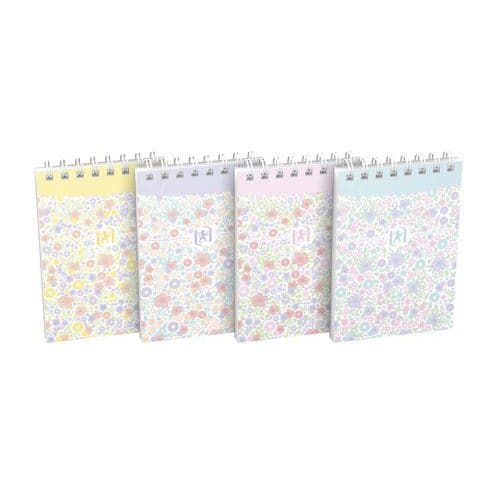 Integraal schrijfblok Oxford Floral 74x105,140 p gelinieerd, assorti - Oxford