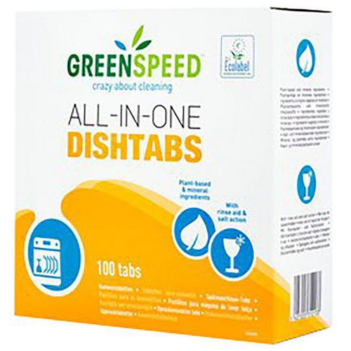 Vaatwastabletten All-in-one -Dishtabs - 1,8 kg - 100 tabs Greenspeed