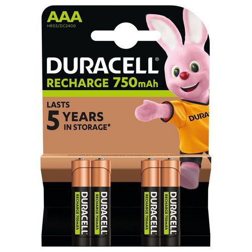 Oplaadbare AA-batterijen 750 mAh - Set van 4 - Duracell