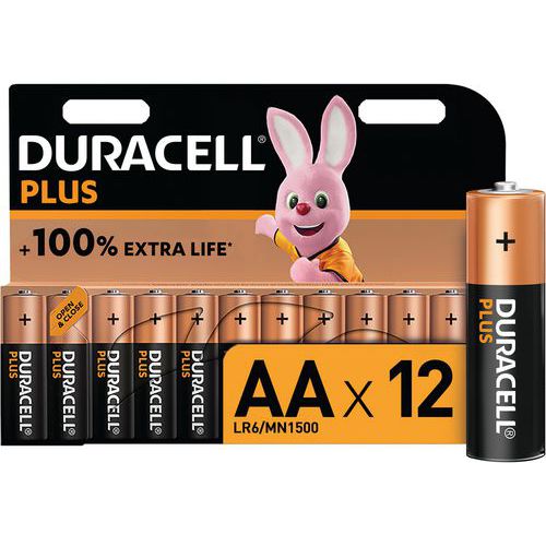 Alkalinebatterij AA Plus 100% - 4 - 8 of 12 eenheden - Duracell