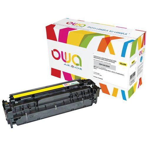 Toner refurbished HP 305A Geel - OWA