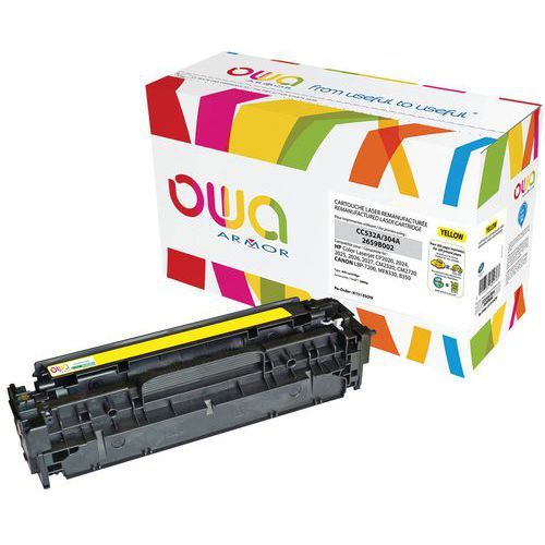 Toner refurbished HP 304A Geel - OWA