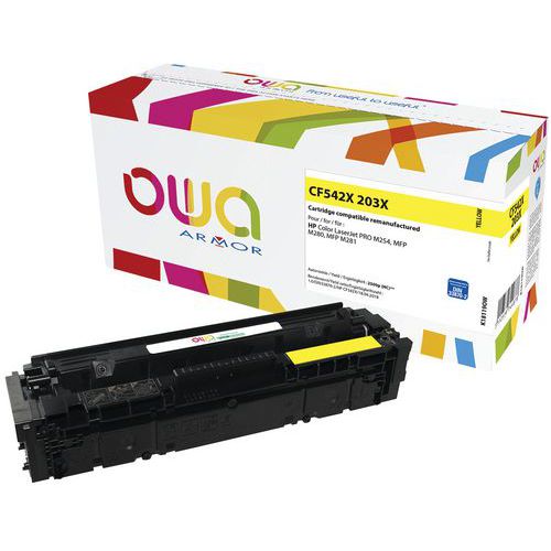 Toner refurbished HP 203X Geel - OWA