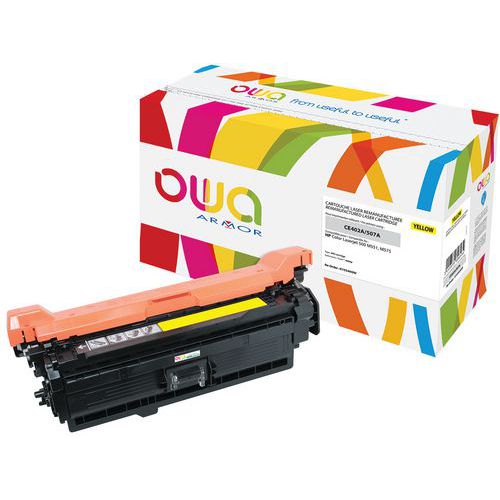 Toner refurbished HP 507A Geel - OWA