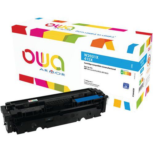 Toner refurbished HP 415X Cyaan - OWA