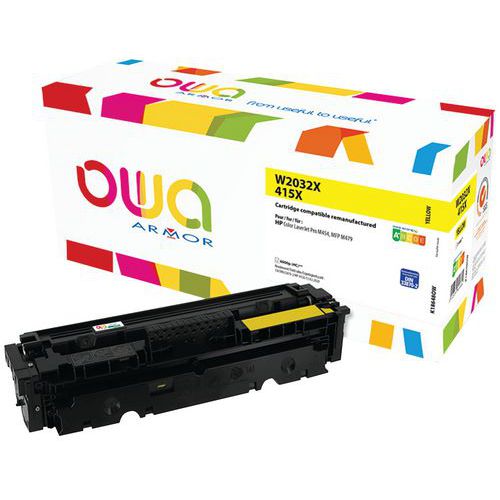 Toner refurbished HP 415X Geel - OWA