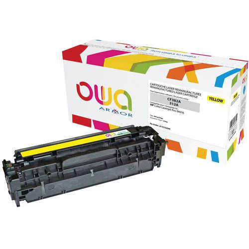 Toner refurbished HP 312A Geel - OWA