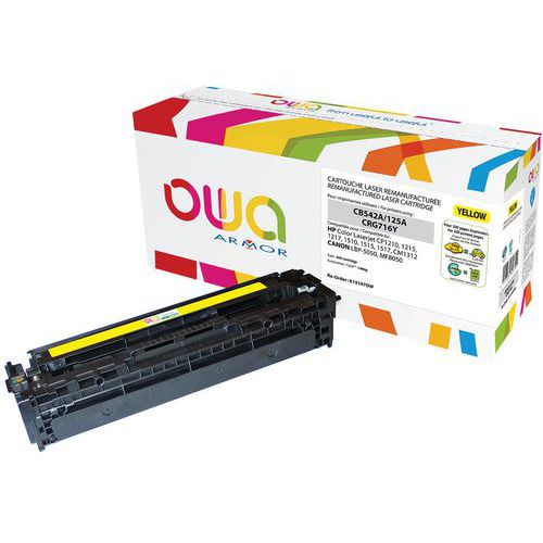 Toner refurbished HP 125A Geel - OWA