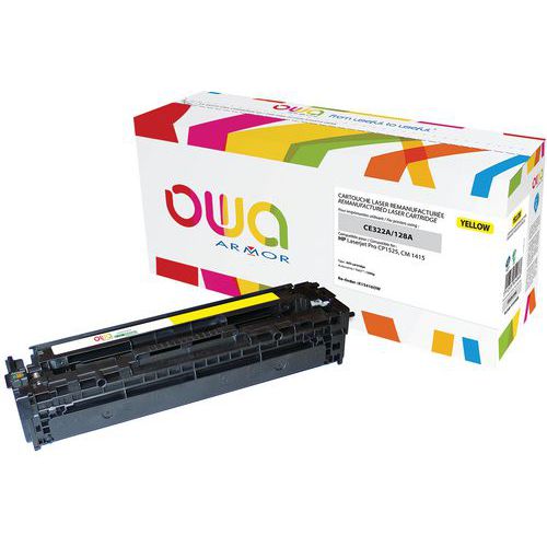 Toner refurbished HP 128A Geel - OWA