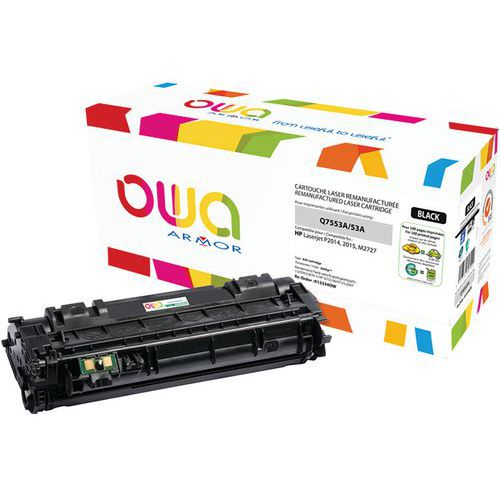 Toner refurbished HP 53A Zwart - OWA