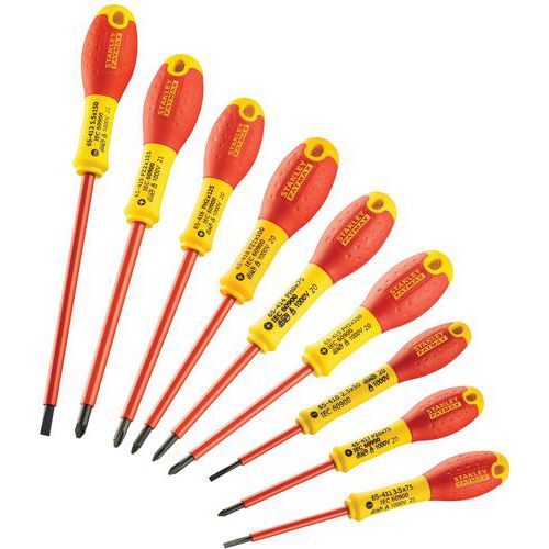 Schroevendraairset geïsoleerd 1000 V en tester-set a 10 stuks - FatMax