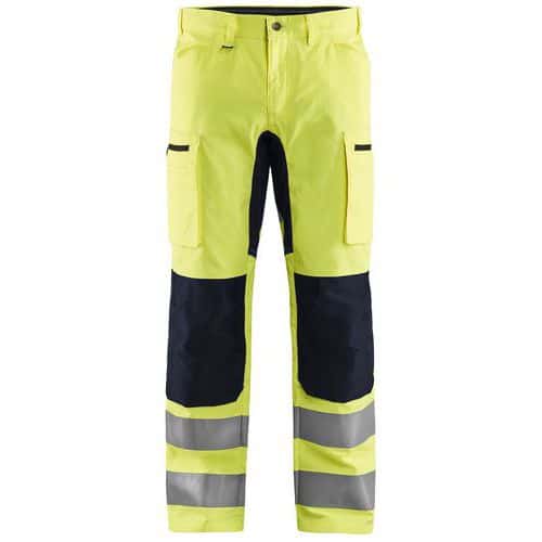 High Vis broek met stretch Geel/Zwart - Blåkläder