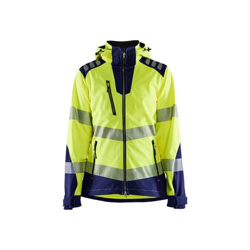 Dames High Vis softshell jack - Blåkläder