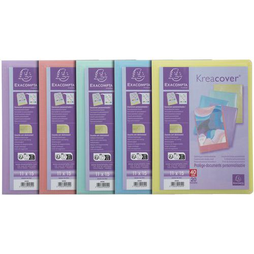 Showalbum 11x15 cm Kreacover Pastel - 20 stuks assorti - Exacompta