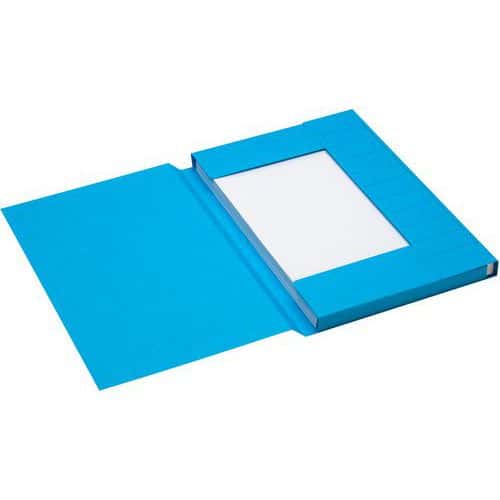 Dossiermap Secolor folio 3 kleppen 225gr blauw | 25 stuks