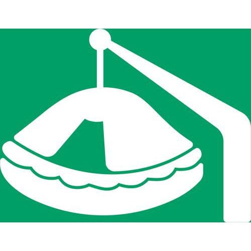 Pictogram Gelanceerd reddingsvlot