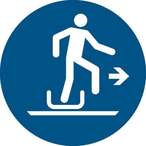 Pictogram Slee aan rechterkant verlaten