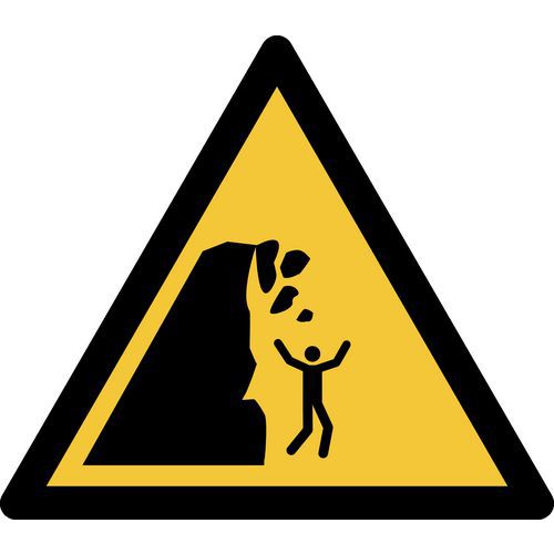 Pictogram Waarschuwing: onstabiele klif