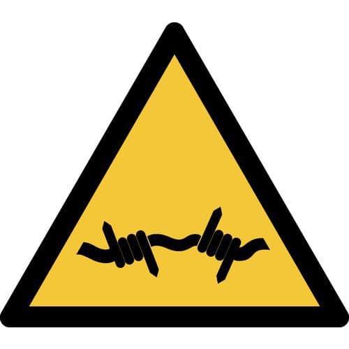 Pictogram Waarschuwing: prikkeldraad