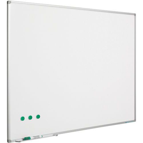 Whiteboard, wit emaille, Softline - alu-profiel - Smit Visual