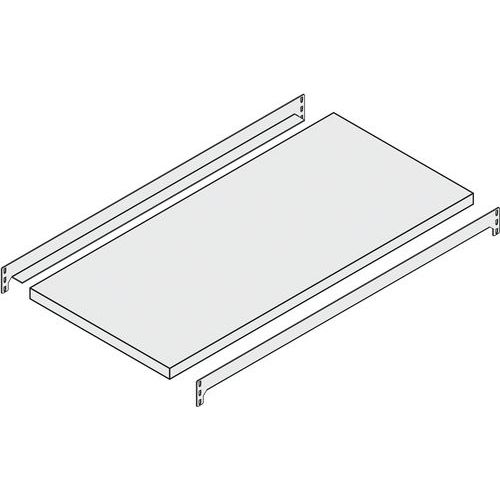 Extra legbord -enkele diepte/recht -  BxH 1000x400 mm - glansverzinkt