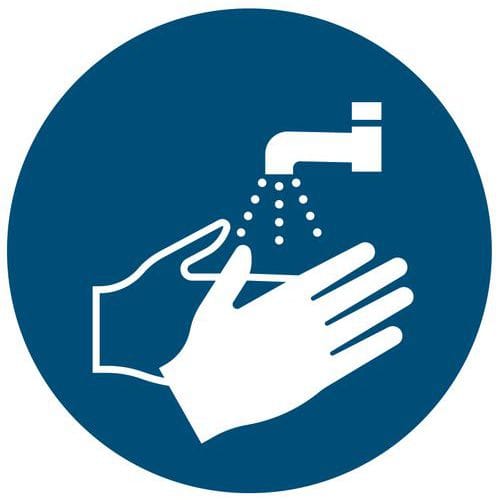 Gebodsbord - Handen wassen verplicht - Hard