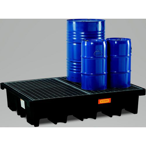 Opvangbak van polyethyleen voor pallet 425/4 - 2x120x80 - Cemo