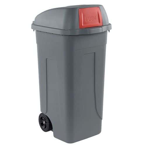 Container voor afvalscheiding met deksel - Ergonomische handgreep - 100 l