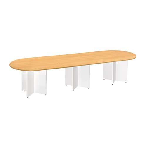 Ovalen modulaire tafel - Half ovaal - Kruisvoet